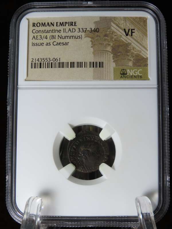Constantine II, 337 - 340 AD, NGC VF, Ancient Rome, Roman Coin