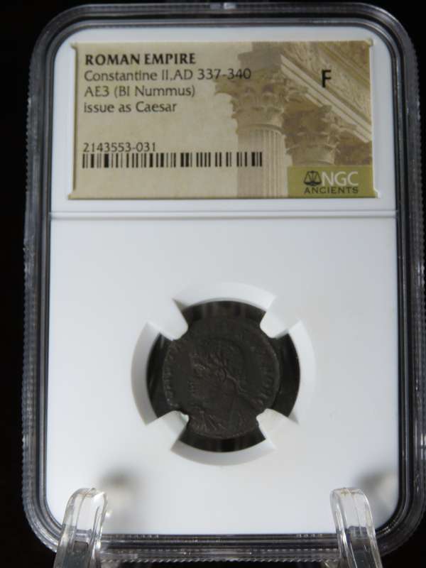 Constantine II, 337 - 340 AD, NGC F, Ancient Rome, Roman Coin