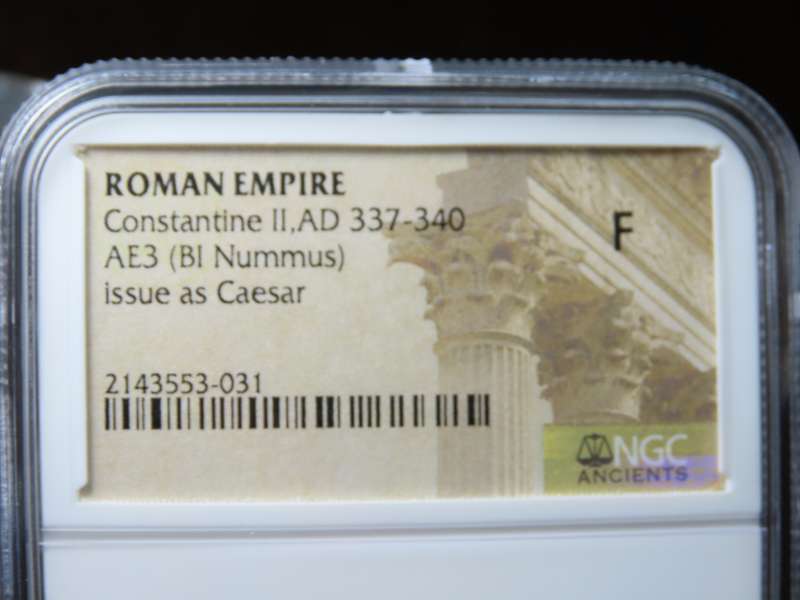 Constantine II, 337 - 340 AD, NGC F, Ancient Rome, Roman Coin