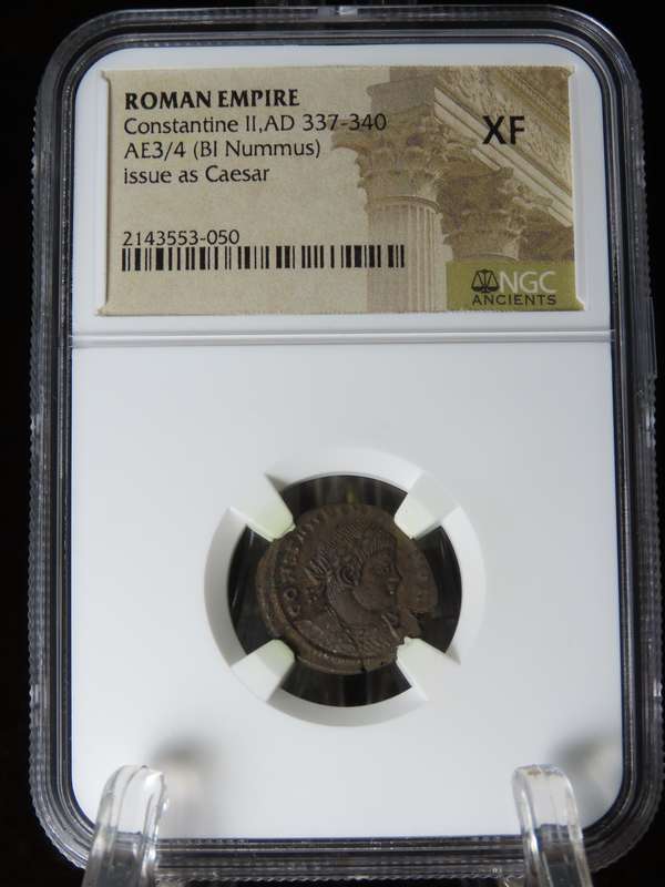 Constantine II, 337 - 340 AD, NGC XF, Ancient Rome, Roman Coin