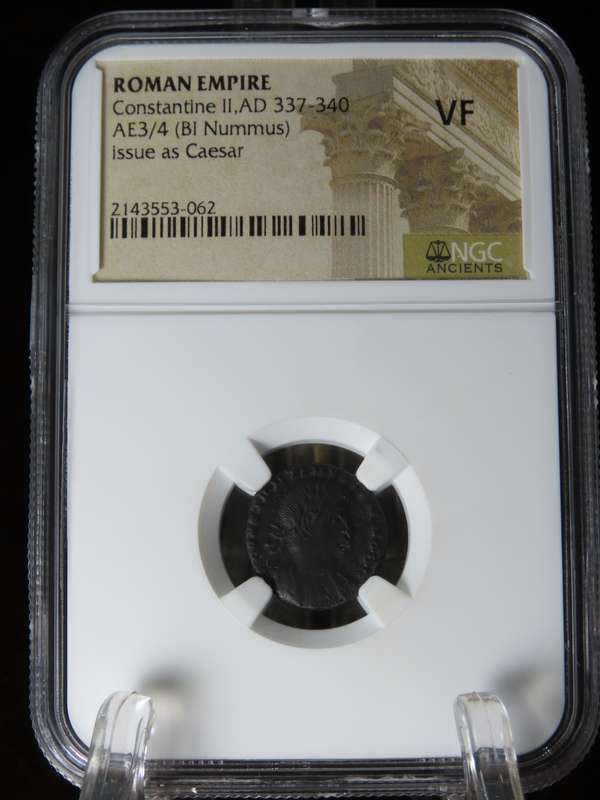 Constantine II, 337 - 340 AD, NGC VF, Ancient Rome, Roman Coin