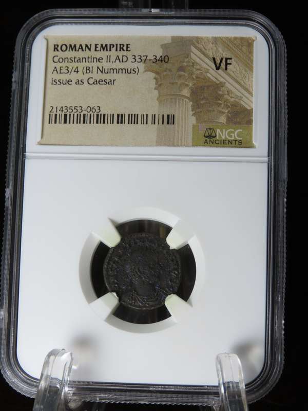 Constantine II, 337 - 340 AD, NGC VF, Ancient Rome, Roman Coin