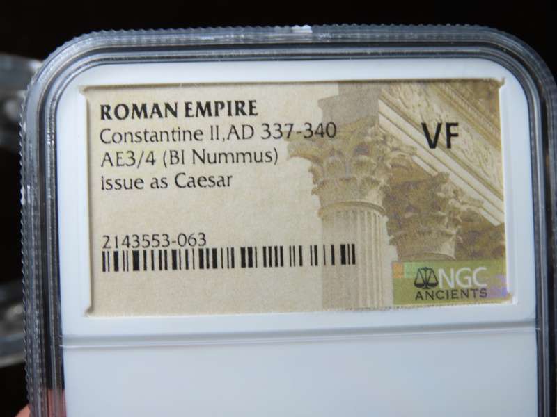 Constantine II, 337 - 340 AD, NGC VF, Ancient Rome, Roman Coin