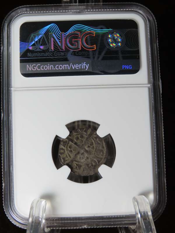 1279 - 1307 England, Edward I Silver Penny, NGC F, Canterbury hammered Coin