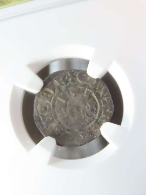 1279 - 1307 England, Edward I Silver Penny, NGC F, Canterbury hammered Coin