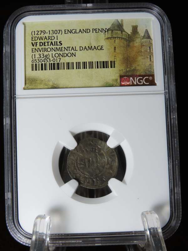 1279 - 1307 England, Edward I Silver Penny, NGC VF, London hammered Coin
