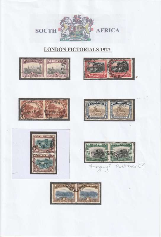 1927 Union of South Africa "LONDON PICTORIALS"  USED