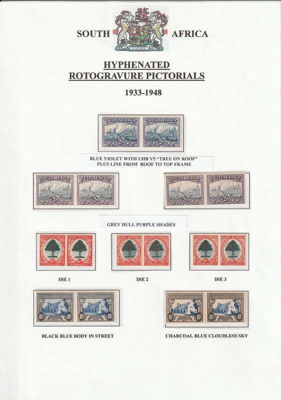 UNION OF SOUTH AFRICA  1933-1948 hyphenated pictorials ca val 2015 29k