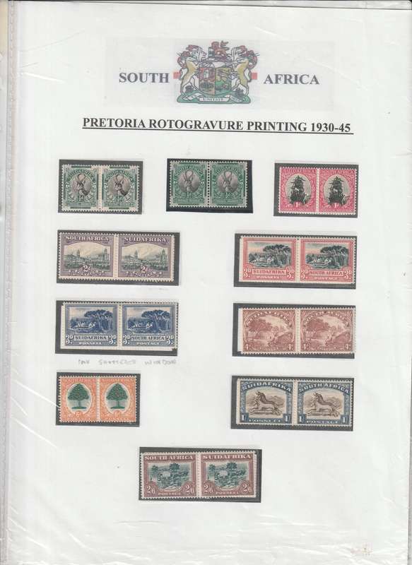 UNION OF SOUTH AFRICA  1930-1945 PRETORIA ROTO PRINTING 2015 CAT VAL 29200