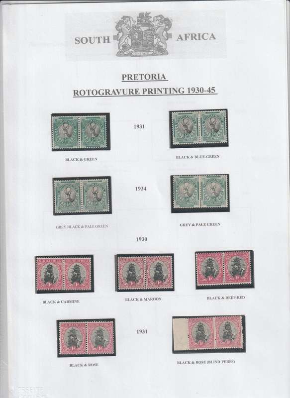 UNION OF SOUTH AFRICA  1930-1945 PRETORIA ROTO PRINTING 2015 CAT VAL 29200