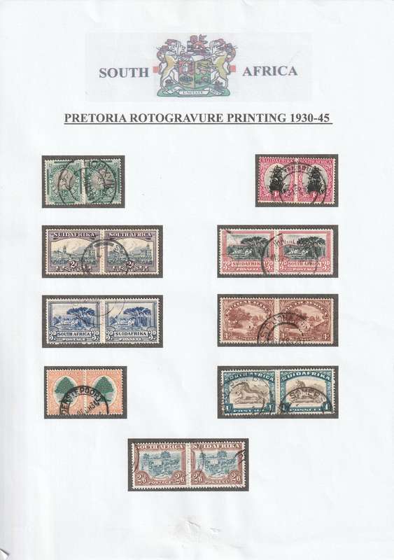 UNION OF SOUTH AFRICA  1930-1945 PRETORIA ROTO PRINTING 2015 CAT VAL 29200