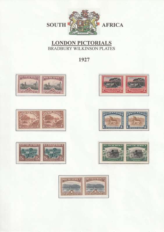 UNION OF SOUTH AFRICA  1927 BRADBURY WILKINSON LONDON PRINTING 2018 CAT VAL 36K