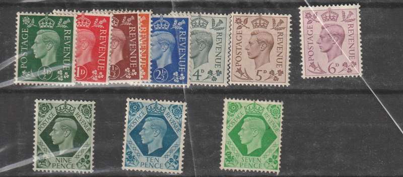 great britain GEORGE VI DEFINITINES TO 10D