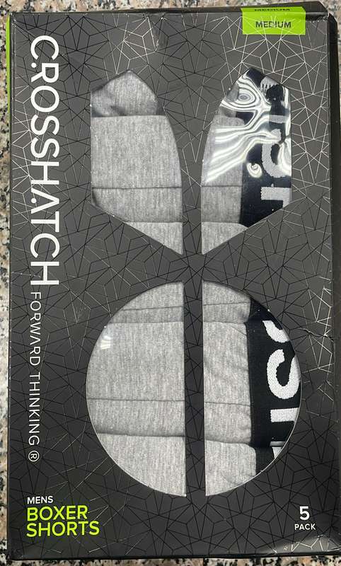 Crosshatch Astral Boxers 5pk Grey
