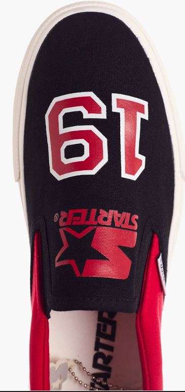 Starter Unisex Black And Red Starter Slip On Sneakers