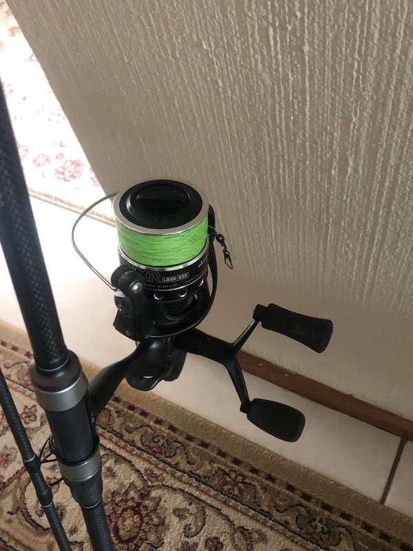 Okuma longbow reel +10 ft carbon Ibird rod +350m braid+ Sleeve +Spare reel spool