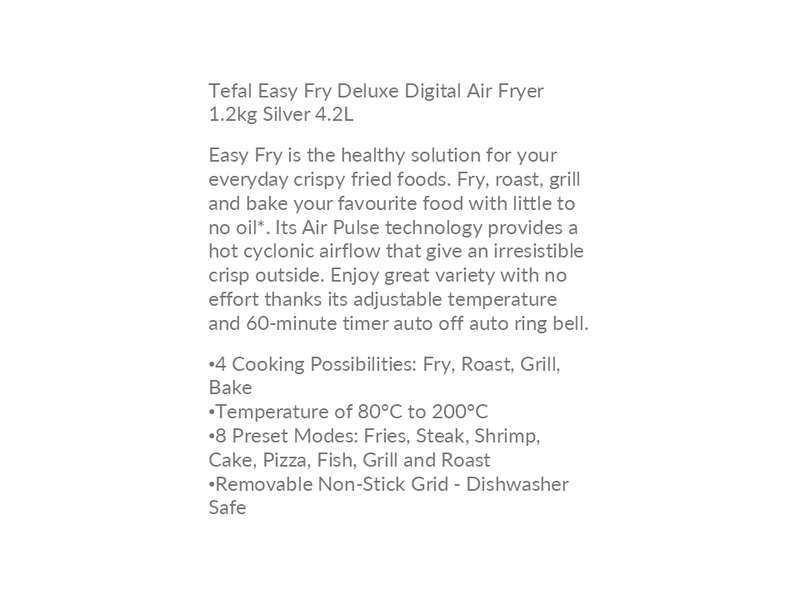 Tefal Easy Fry 4.2L Deluxe Digital Air Fryer 1.2kg Silver