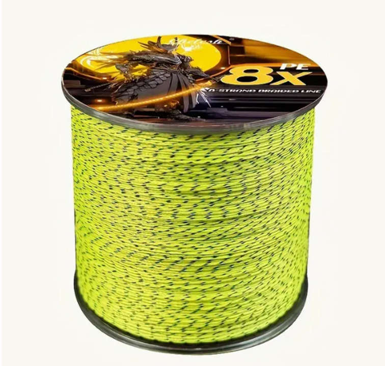 8 stand fishing braid 300m 0,20mm 20lb quick sinking yellow spotted