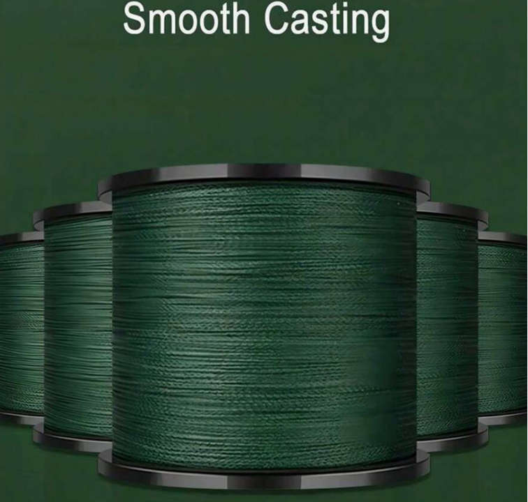 Fishing braid 4 strand Earth green 10lb 300m Dia 0,10mm