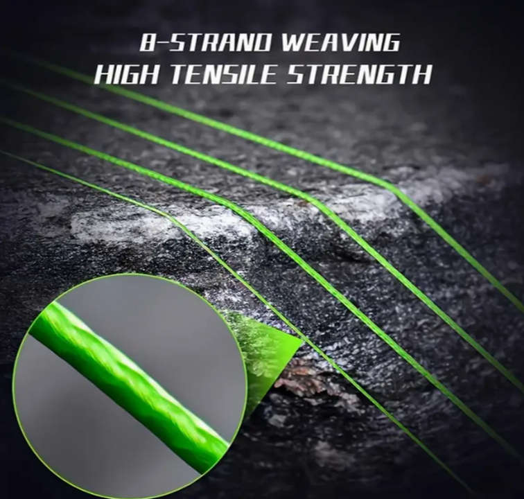8 stand fishing braid 300m 0,18mm 15lb quick sinking Green