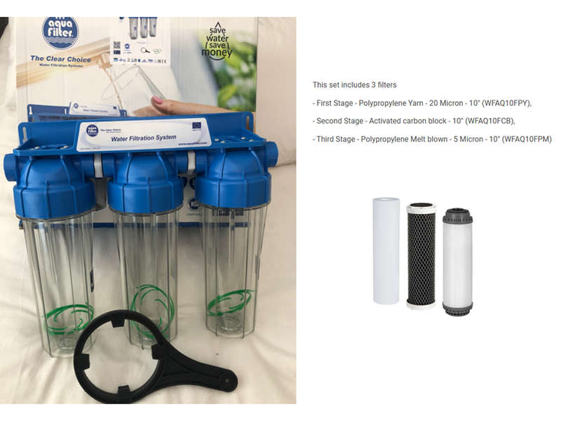 Aqua filter 10" whole house filtration system -INC filters