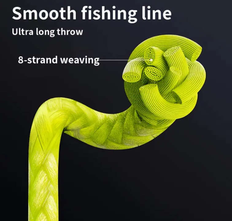 Fishing braid 8 strand  10lb Yellow  1000m Dia 0.10mm