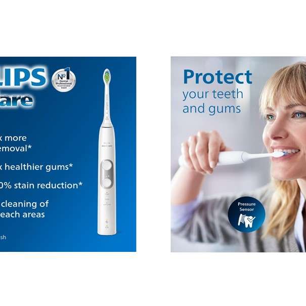Philips Sonic pressure sensor  series HX6100 electric Toothbrush model HX6877
