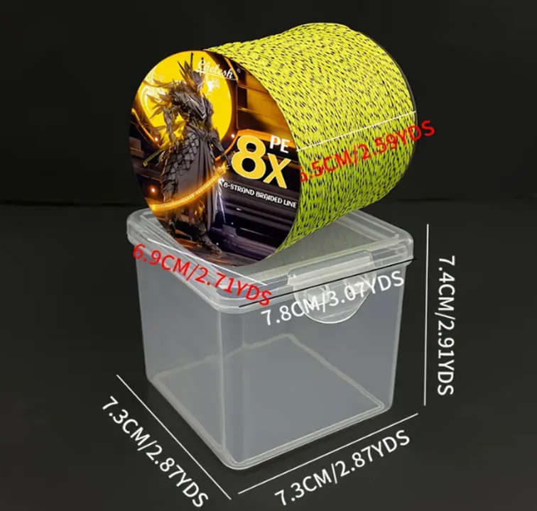 8 stand fishing braid 300m 0,20mm 20lb quick sinking yellow spotted
