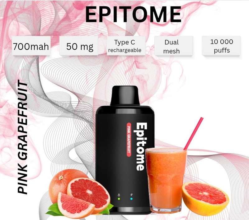 Punkapes Epitome 10,000 Puff Dual Mesh Pink Grapefruit 50 MG