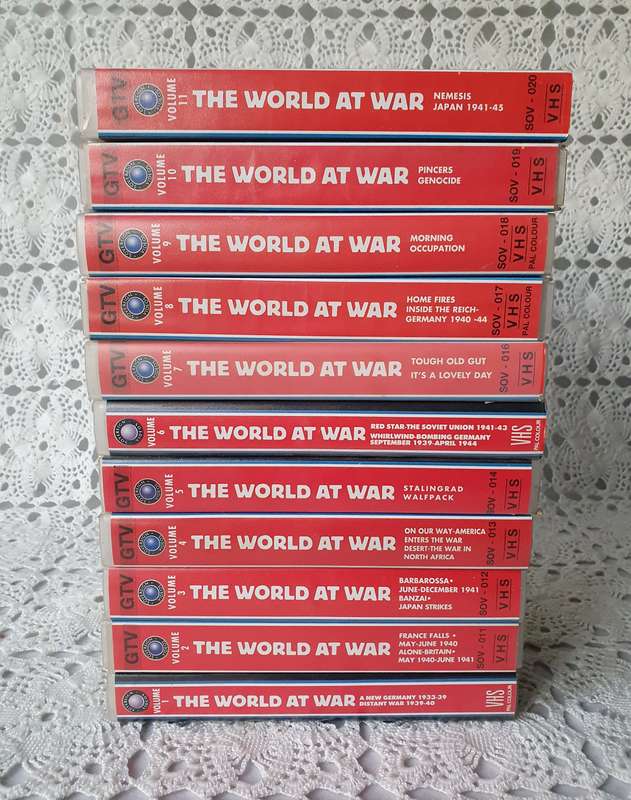 THE WORLD AT WAR VHS Tapes Complete 11x Set