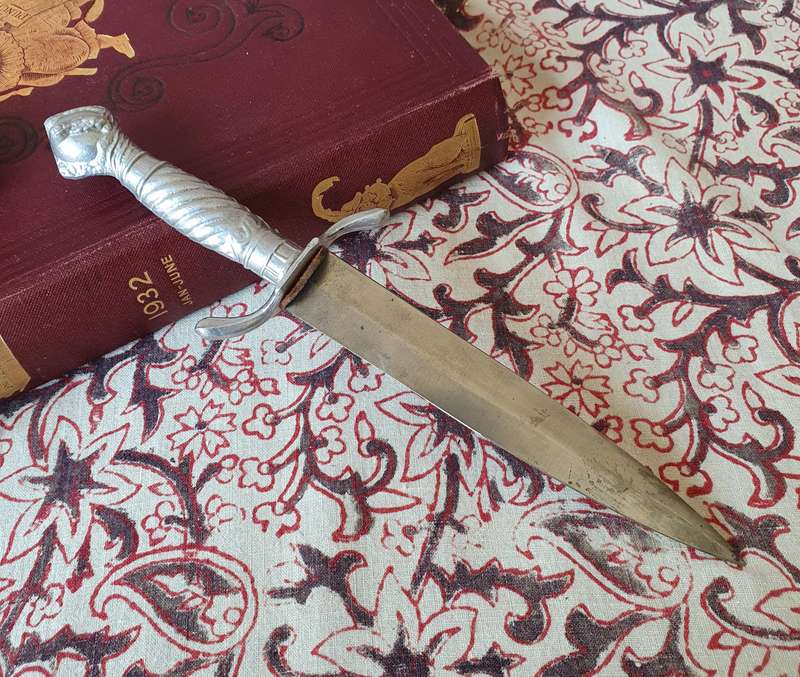 Vintage Carl Schlieper Solinge Germany Dagger in Leather Sheath