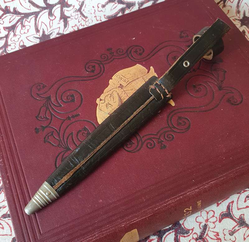 Vintage Carl Schlieper Solinge Germany Dagger in Leather Sheath