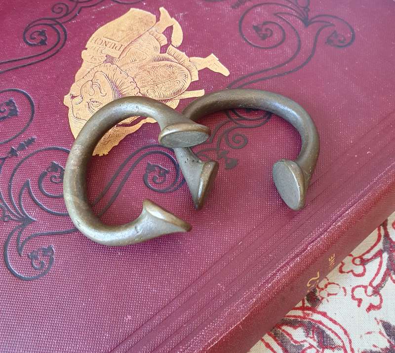 Vintage Solid Brass West African Manilla Currency Set