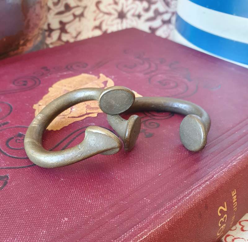 Vintage Solid Brass West African Manilla Currency Set
