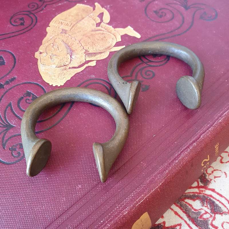 Vintage Solid Brass West African Manilla Currency Set