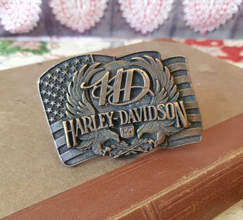 Vintage Original Harley Davidson 1989 Belt Buckle Made in USA