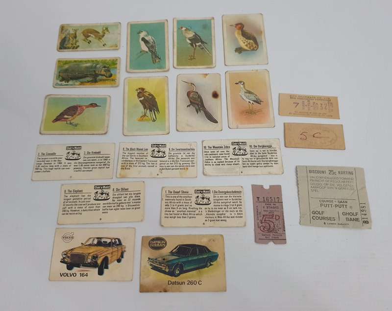 Vintage Animal Cards, Car Cards, Coupon & Tickets