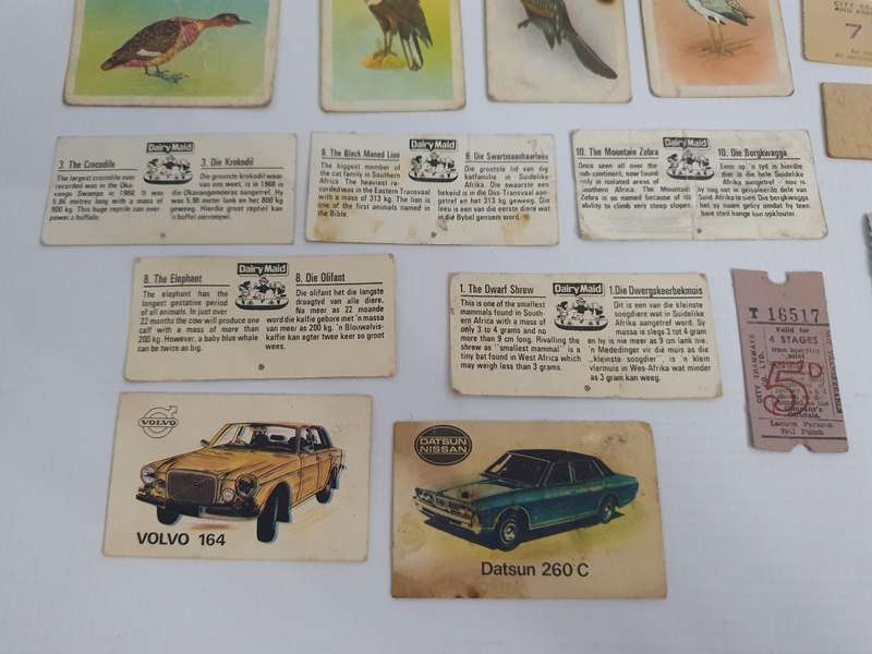 Vintage Animal Cards, Car Cards, Coupon & Tickets