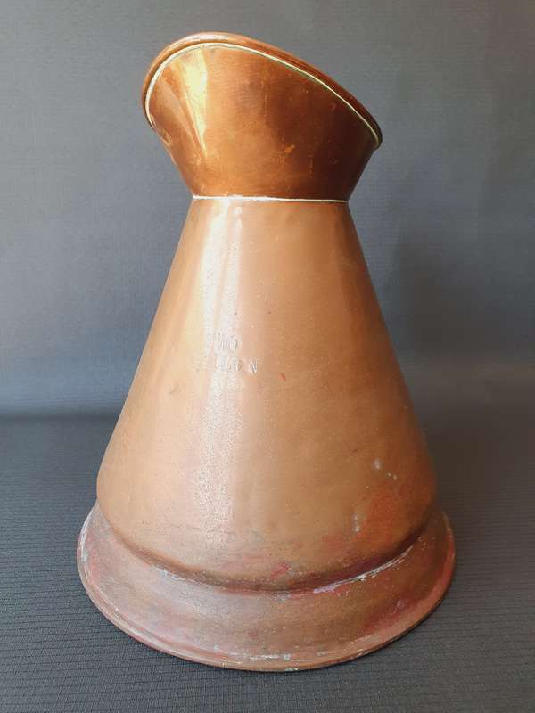 Vintage Large Copper Original De Klerk Two Gallon Jug