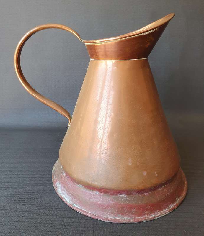 Vintage Large Copper Original De Klerk Two Gallon Jug