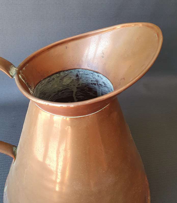 Vintage Large Copper Original De Klerk Two Gallon Jug