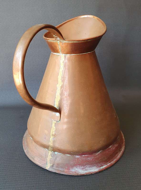 Vintage Large Copper Original De Klerk Two Gallon Jug
