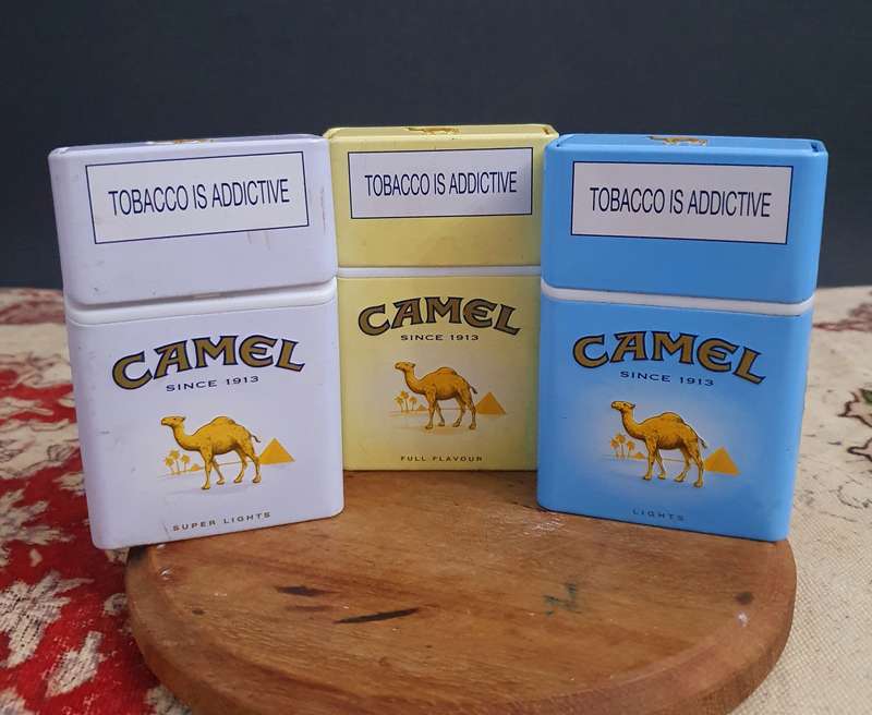 Camel Tobacco Metal Cigarette Boxes 3x