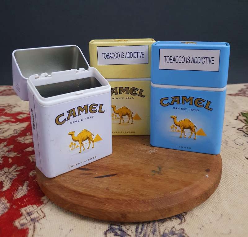 Camel Tobacco Metal Cigarette Boxes 3x