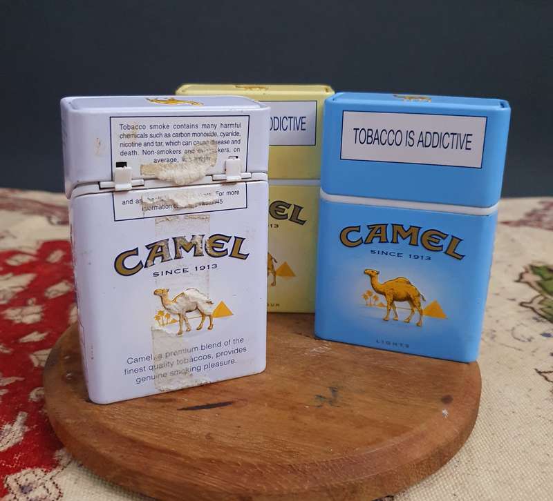 Camel Tobacco Metal Cigarette Boxes 3x