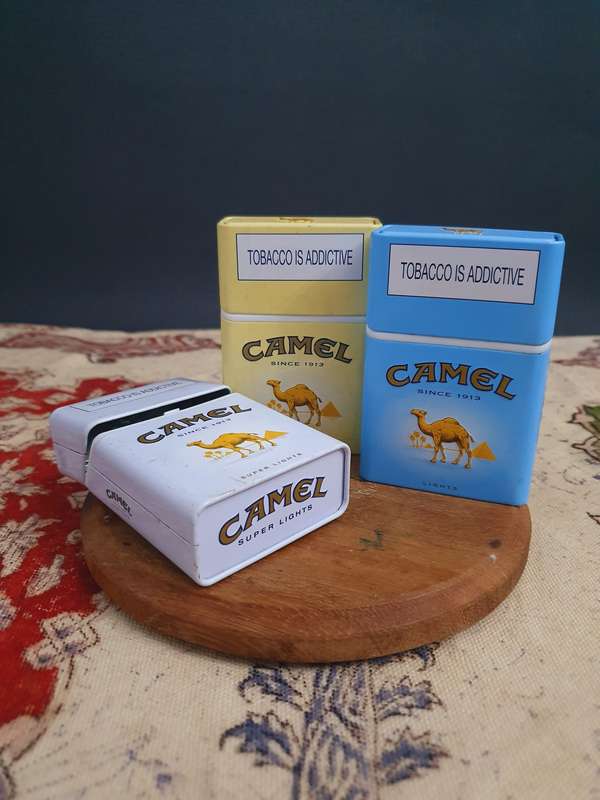 Camel Tobacco Metal Cigarette Boxes 3x