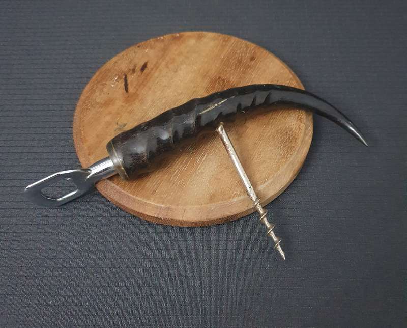 Vintage Horn Cork Screw & Bottle Opener