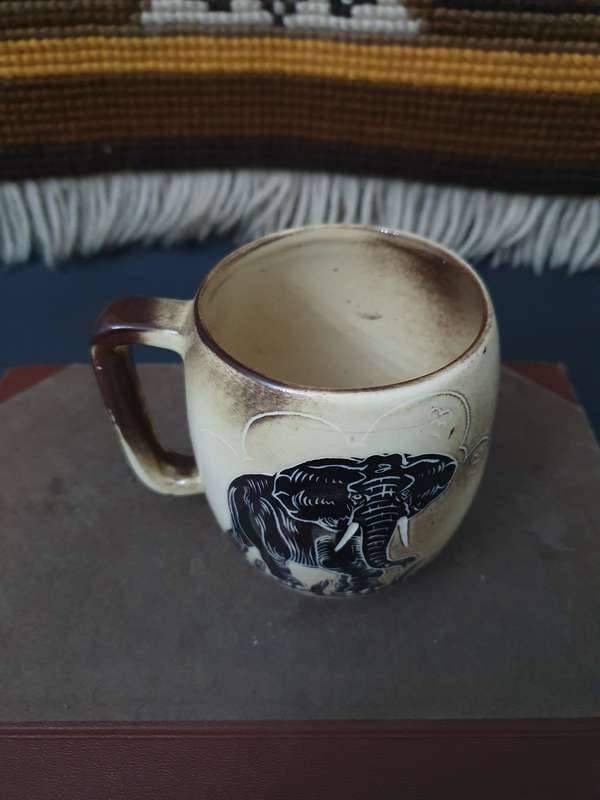 Vintage Cresent Ware Krugers Park Hand Painted Jug & Beer Mug  Made in SA