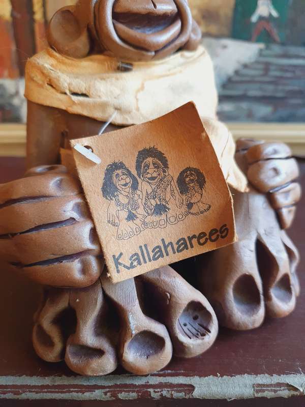 Kallaharees Hand Made Pottery Tribal Gatherer Statue