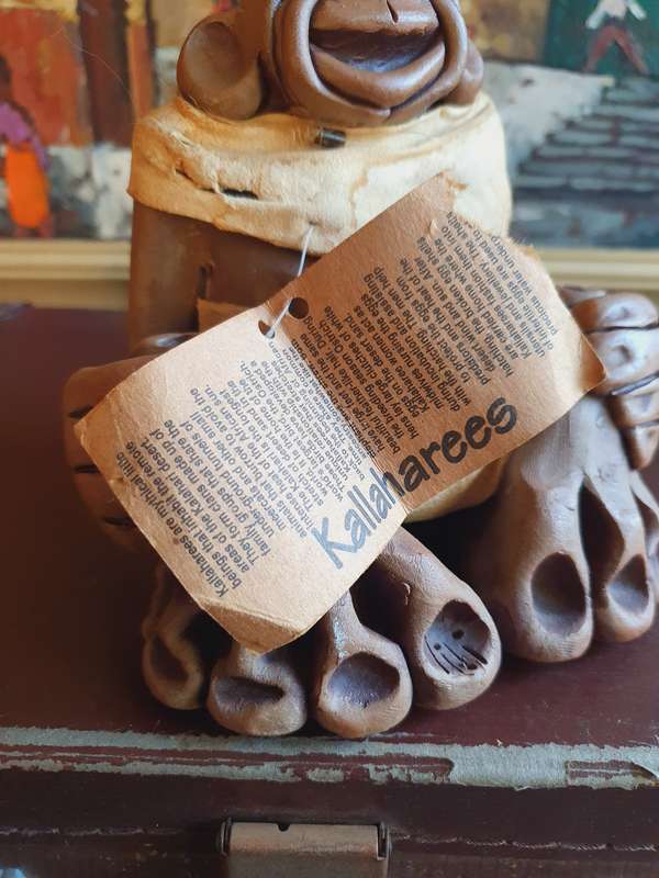 Kallaharees Hand Made Pottery Tribal Gatherer Statue